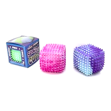 Novelty Stress Cube, Two Tone 7cm